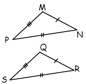 <p>If the sides of one triangle are congruent to the sides of a second triangle, then they are CONGRUENT. </p>