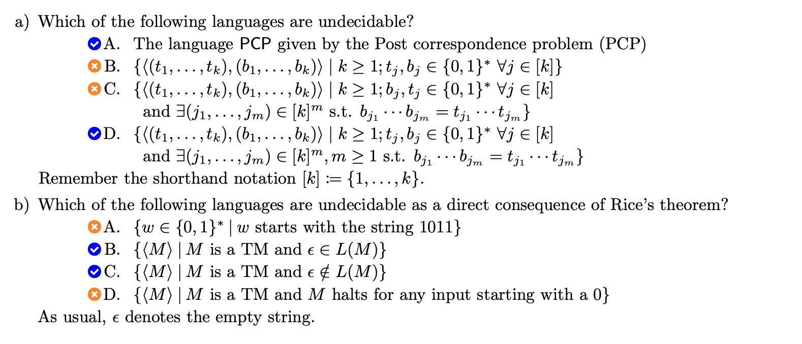 <p>a) A,D</p><p>b) B,C</p>