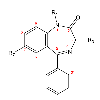 <p>What type of interaction does the A ring have on the GABA receptor? </p>