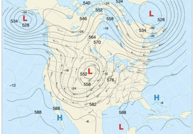 <p>What type of weather map is shown here?</p>