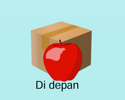 <p>Di depan</p>