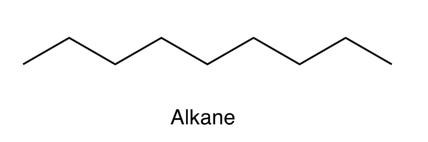 <p>all C–C single bonds (saturated, no double or triple bonds anywhere)</p>