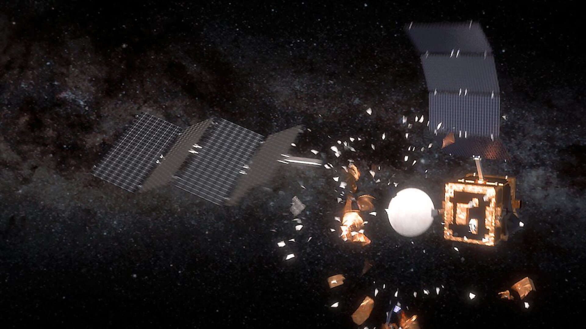 <p>mảnh vỡ do va chạm</p>