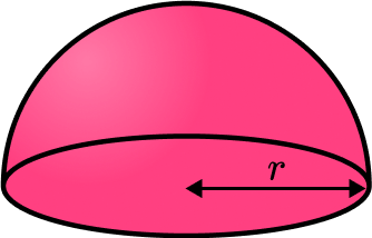 <p>Surface Area of Hemispheres </p>