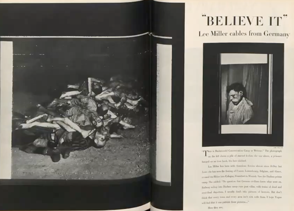 <p>Lee Miller — Buchenwald (A pile of starved bodies)</p>