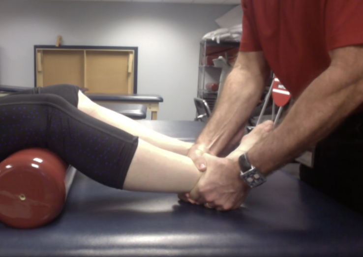 <p><strong>Purpose</strong></p><ul><li><p>Assess the distal tibiofibular syndesmosis for a <span style="color: red;"><strong>high ankle sprain</strong></span></p></li></ul><p></p><p><strong>How to Perform</strong></p><ol><li><p>Pt supine with a bolster under the knees or side-lying</p></li><li><p>Squeeze the syndesmosis (tibia and fibula) together above the malleoli</p></li></ol><p></p><p><strong>Positive Test</strong></p><ul><li><p><span style="color: red;"><strong>Pain in the distal 1/3 of the leg</strong></span></p></li><li><p>Pain occurs <strong>distal to the area being squeezed</strong></p></li></ul><p></p><p><strong>Rule Out</strong></p><ul><li><p>Tibia or fibula fracture, calf contusion, compartment syndrome</p></li></ul><p></p>