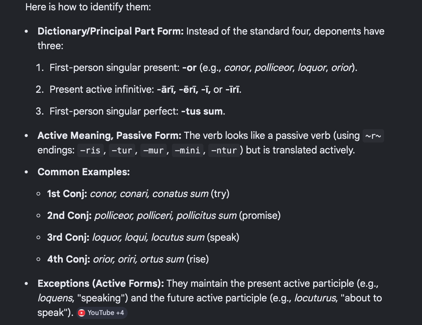 <p>verb that is passive but translates active</p>
