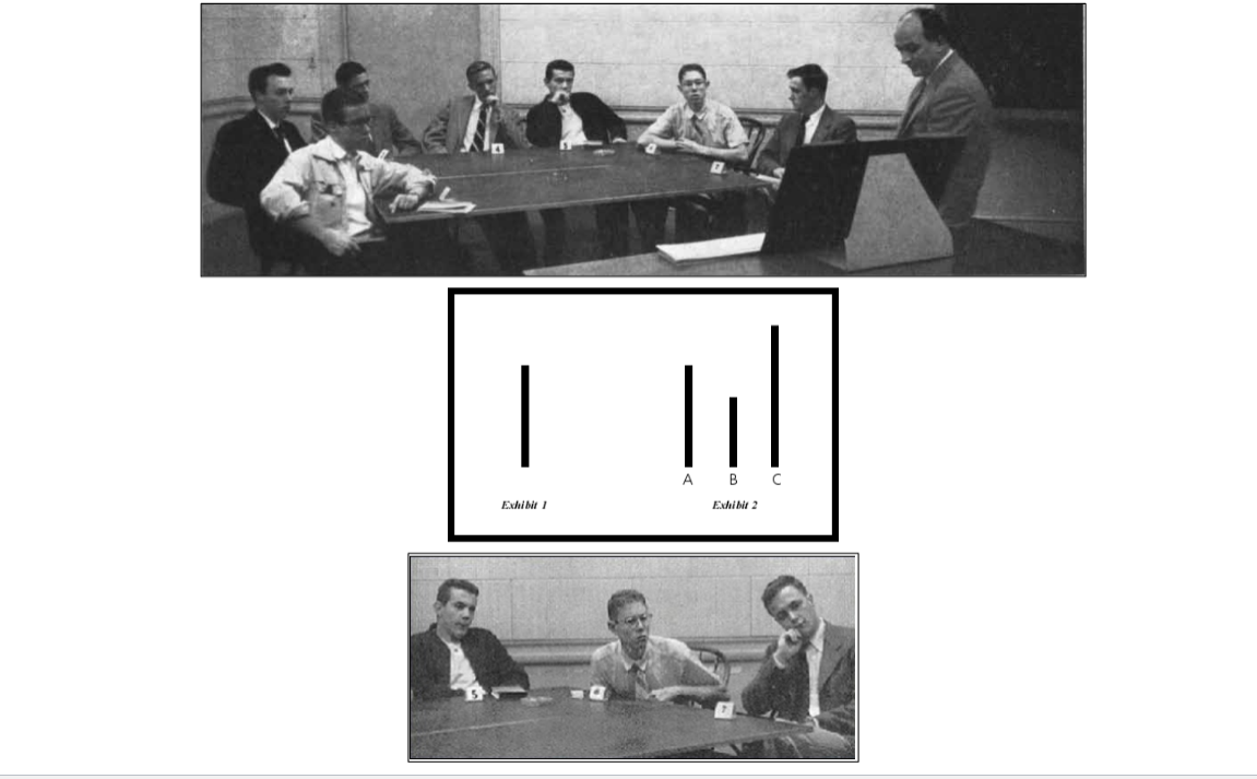 <p>Describe Asch’s conformity experiments and the main findings. Do people actually</p><p>change their perceptions in response to conformity pressure, or just their self-reports?</p>