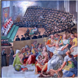 <p>Regels contra-reformatie (Concilie van Trente)</p>