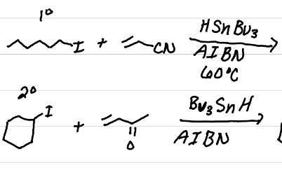 <p>Draw the products of these reactions</p>