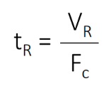 <p>where Fc is the mobile phase flow rate</p>