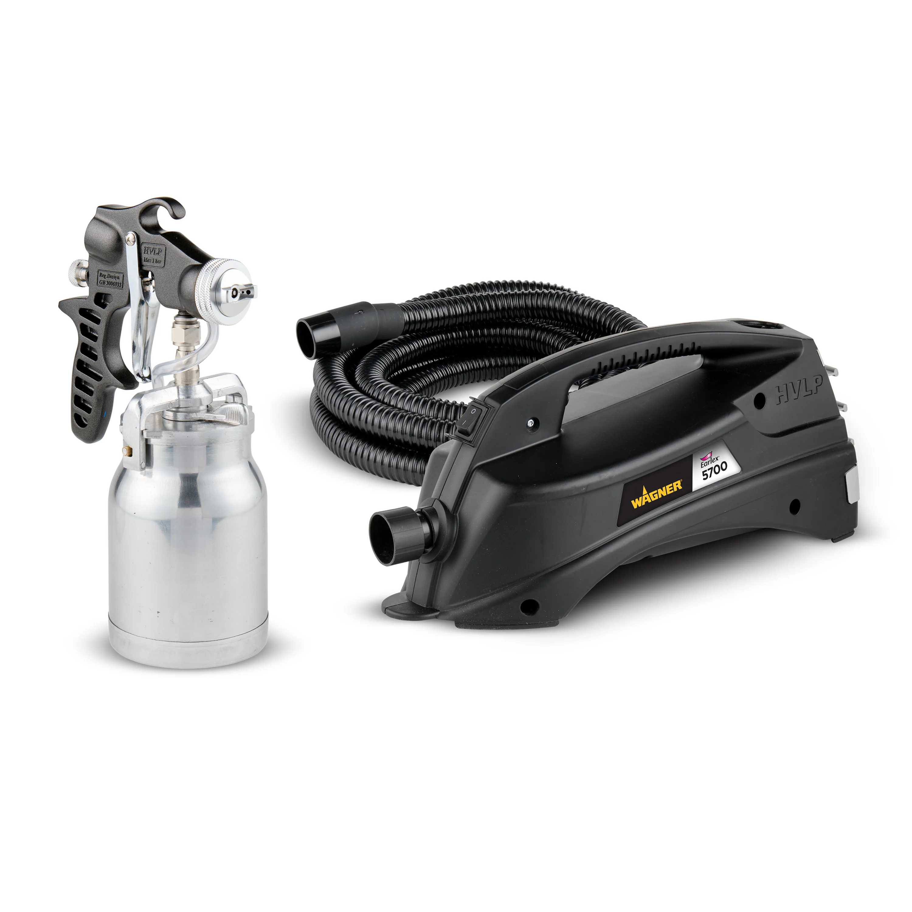 <p><span>Spray gun system with cup and air cap that atomizes</span><br><span>paint, giving finer control and less overspray than airless sprayers.</span></p>