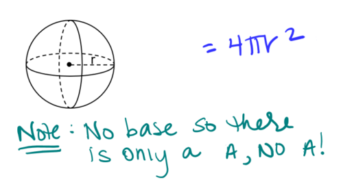 <p>Formula: What is the formula for? (TA, LA, Volume)</p><p>NOTE: No base so there is only a  <em>(1)</em>A, no <em>(2)A</em></p>