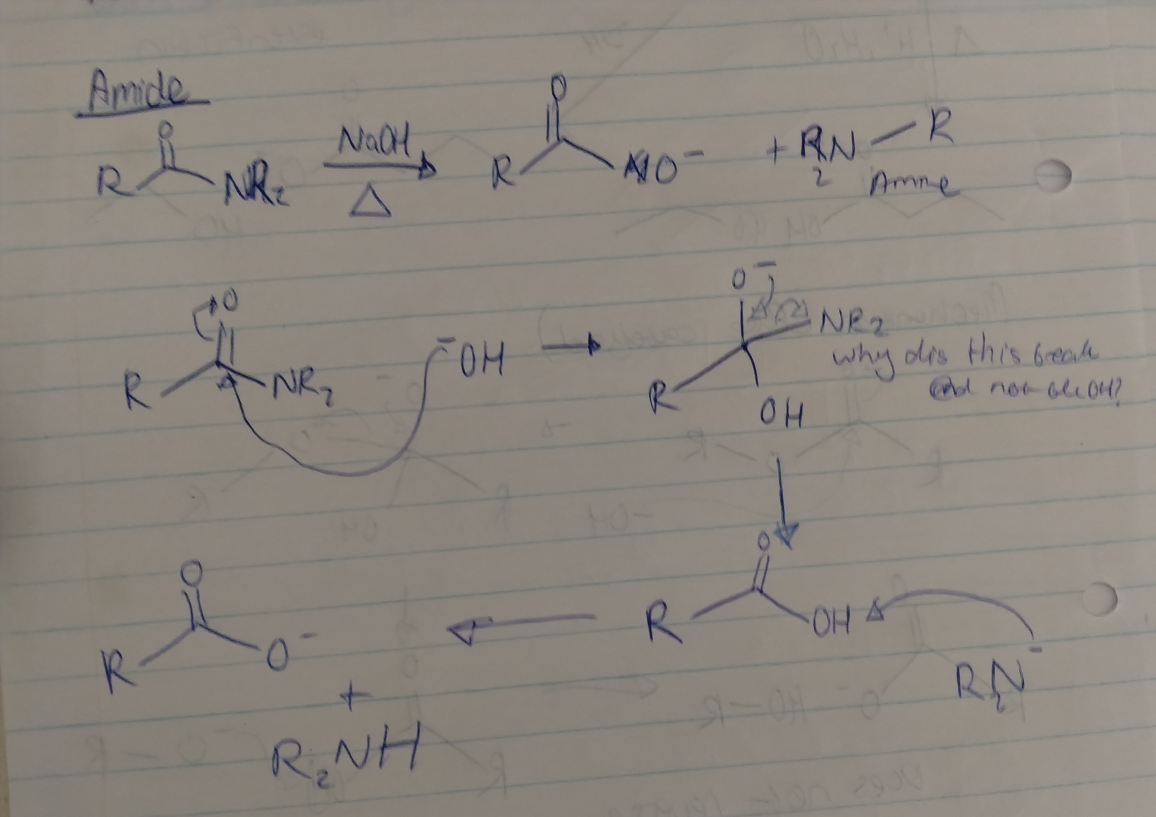 <p>Strong acid (H2SO4 or HCl), water as a solvent, heating</p>