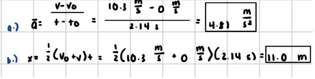 <p><span style="background-color: transparent;">a) 4.813084112150 m/s^2</span></p><p><span style="background-color: transparent;">b) 11.021 m</span></p>