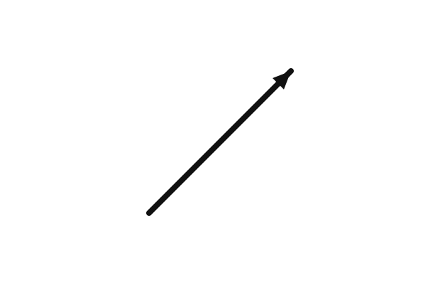 <p>A diagonal arrow meaning the component it crosses is adjustable.</p>