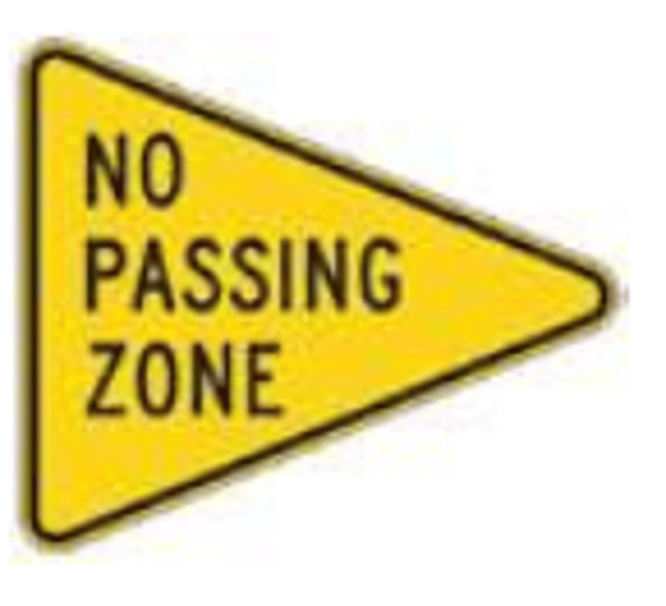 <p>Marks area where passing is prohibited.</p>