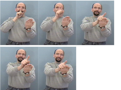<p>left palm up dom hand makes a “1” fist down and moves from mouth to palm</p>