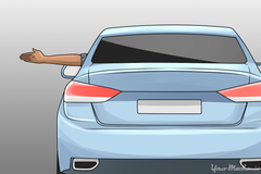 <p>Hand and arm straight out</p>