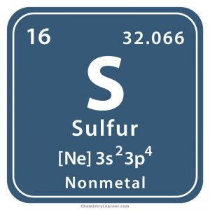 <p>sulfur</p>