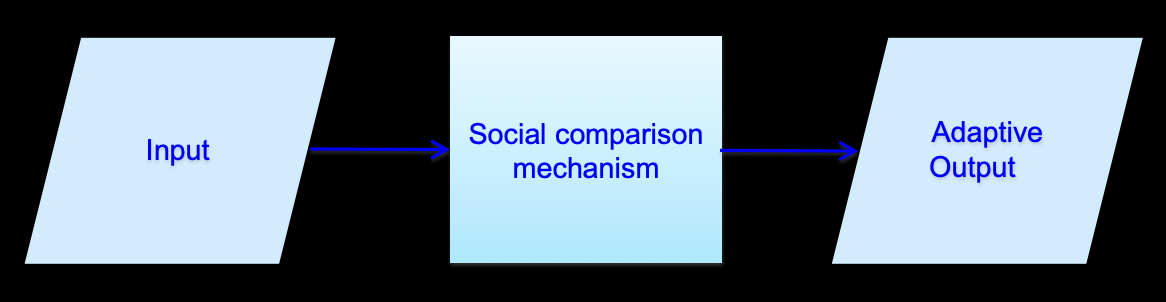 <p>What is the evolutionary adaptive model for human social comparison?</p>