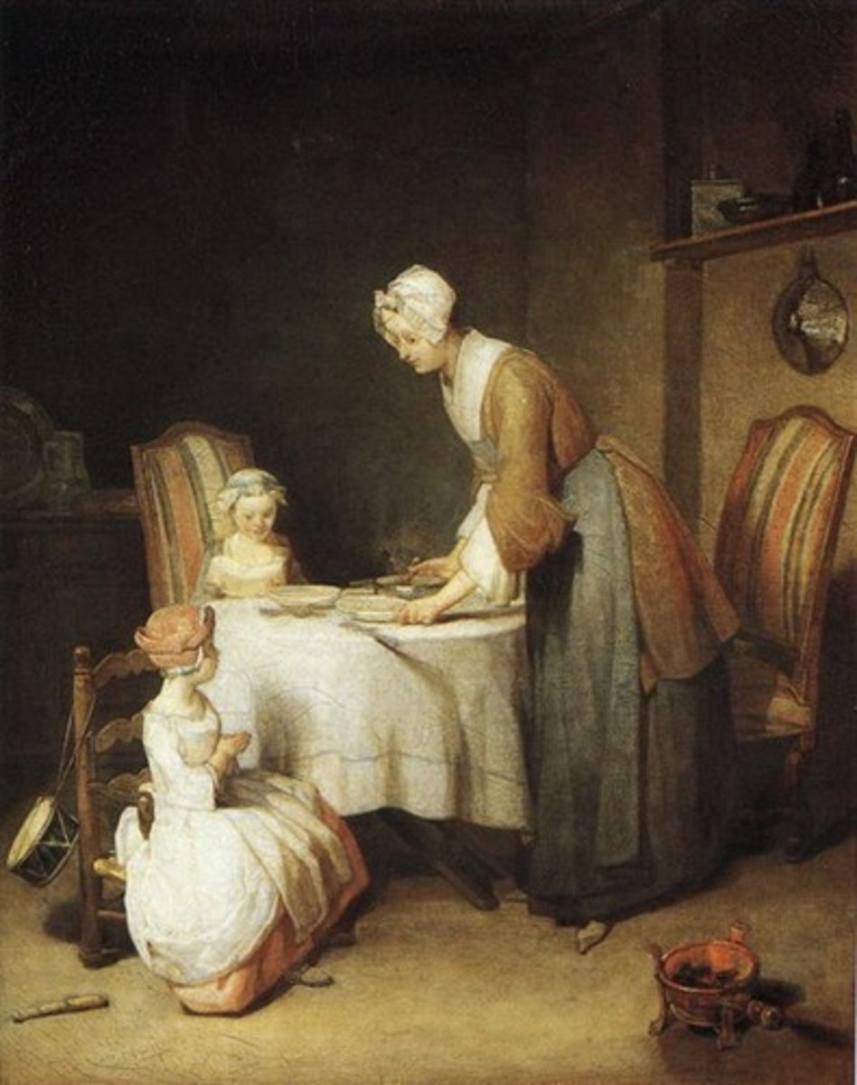 <p>- Moralizing Art</p><p>-focus on action: gesture</p><p>- working class</p><p>- focus on family morals/values</p><p>- teaching kid how to pray</p>