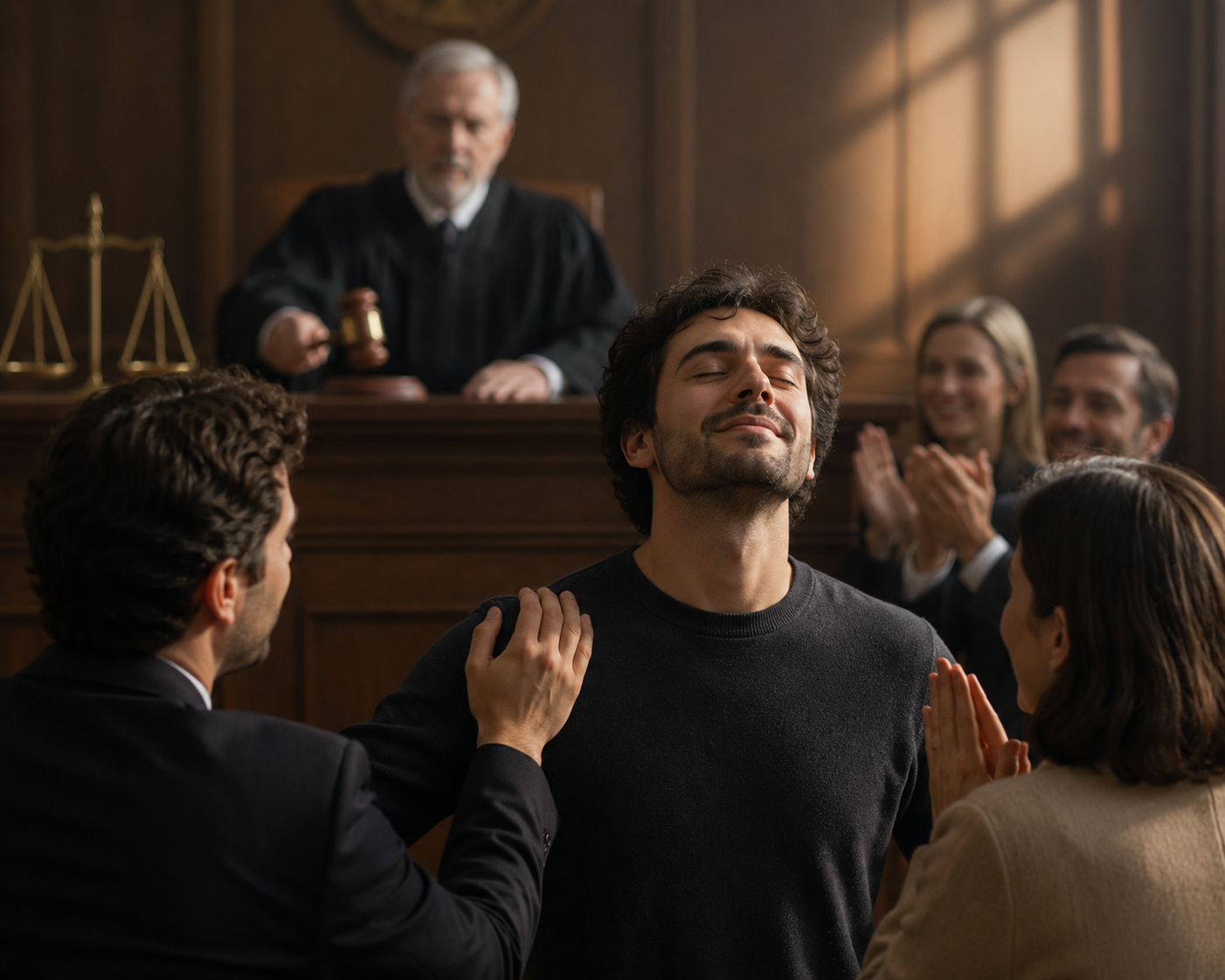 <p>Acquital (noun)</p>