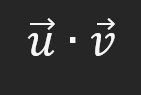 <p>Law of Cosine property u*v</p>