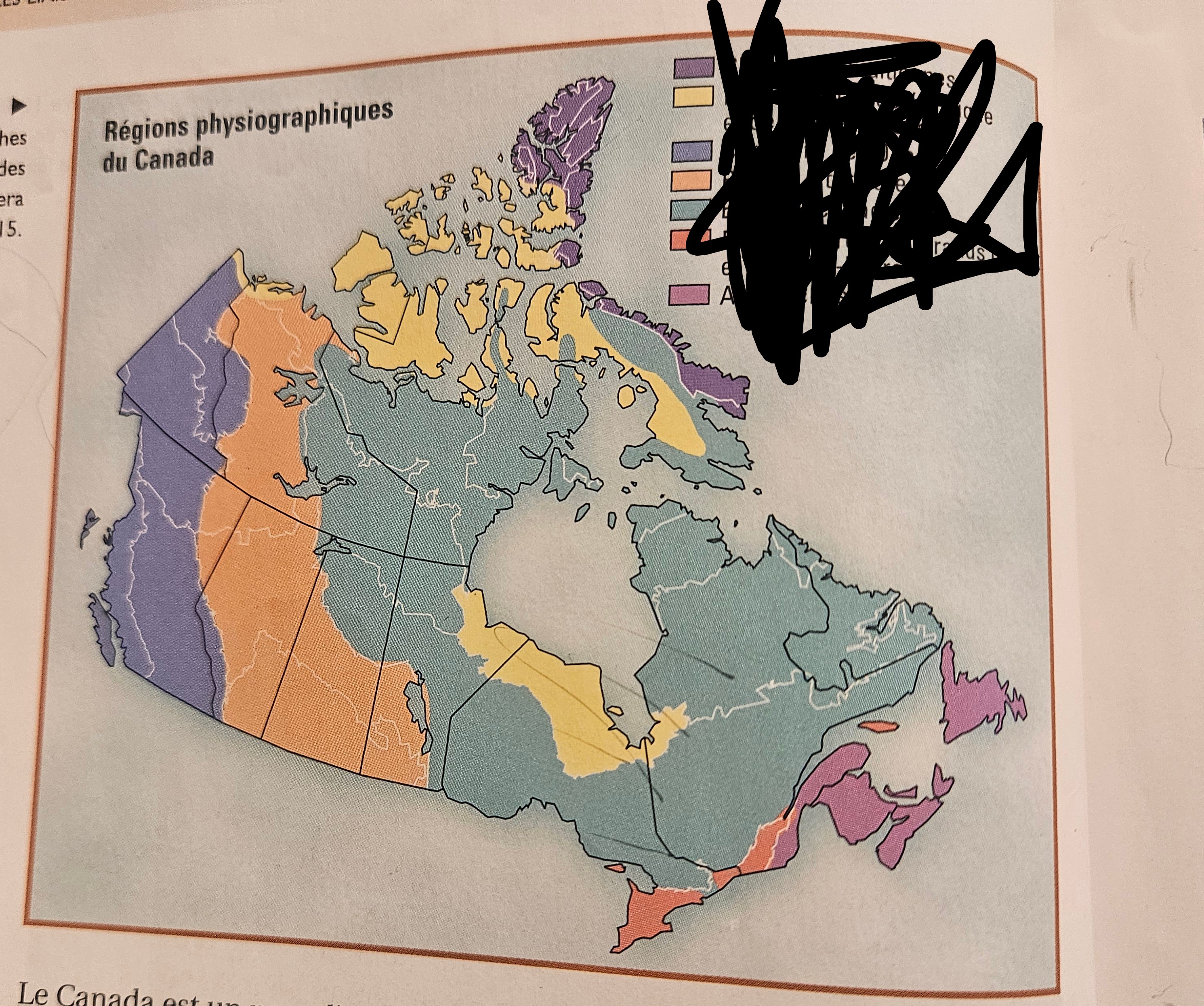 <p>Les 7 regions du canada</p>