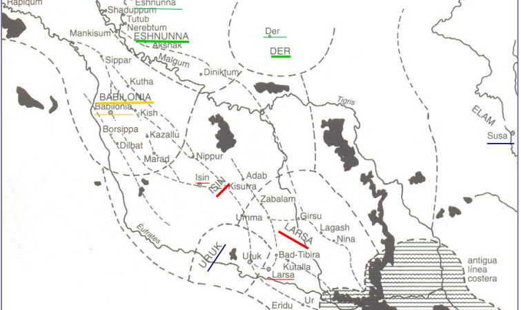 <p>La Baja Mesopotamia en el periodo de Isin-Larsa</p><p>1.1.1. El predominio de Isin</p><p>1.1.2. La hegemonía de Larsa</p>