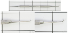 <p>Double-ended instrument used for excavating or carving</p>