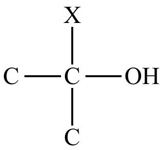 <p>Hydroxyl group attached to a carbon bonded to two other carbons.</p>