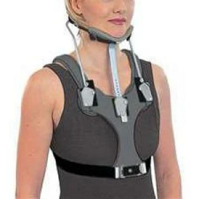 <p></p><ul><li><p>Type of Cervical Brace</p></li><li><p>Controls / <strong>prevents flexion</strong> at the C1-C3 level</p></li></ul><p></p>