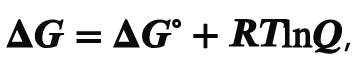 <p>Q = reaction quotient (ratio of product concentrations to reactant concentrations) </p>