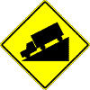 <p>B. Hill ahead</p>