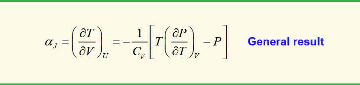 <p>rate of change of temperature with a change in volume when no work is done.</p>