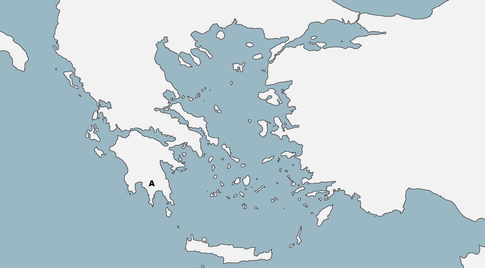 <p>The place indicated by “A” on this map is</p>