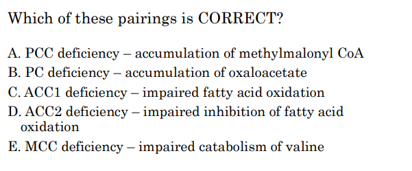 <p>Which of these pairings is CORRECT?</p>