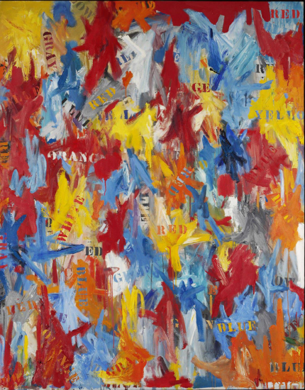 <p>Jasper Johns, False Start, 1959</p>