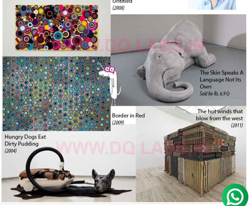 <p>Known for her collosal sculptures, but works in a variety of mediums. </p><p>Most significant trademark is the use of the traidional indian Bindi, which she uses in a lot of works in all mediums. </p>
