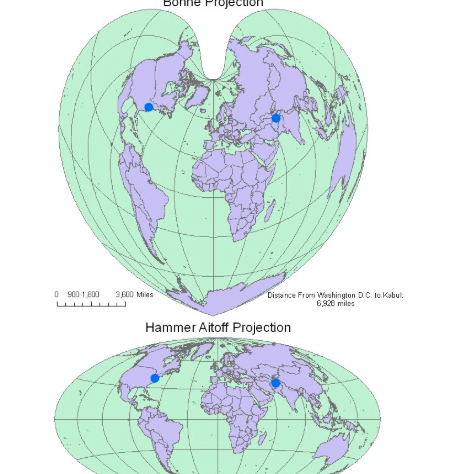 <p>A type of map projection that preserves area but distorts shape.</p>