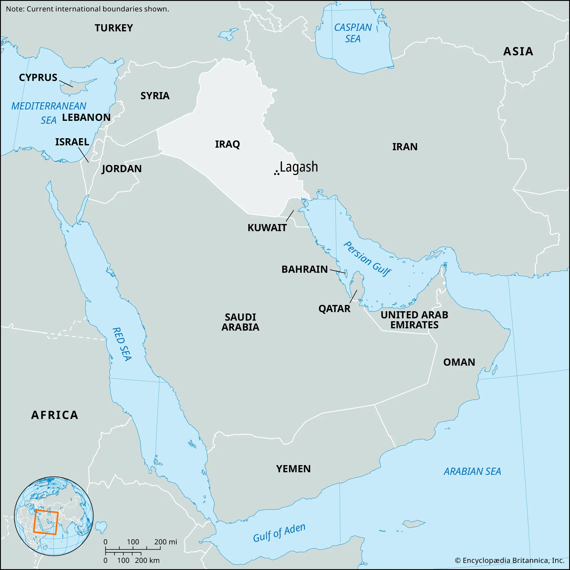 <p>identify Lagash on a map</p>