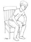 <p>- enhances accessory muscle use</p><p>- observed in patients that are short of breath</p>