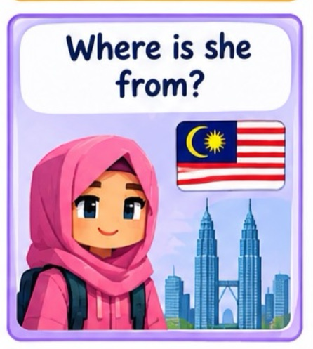 <p>Where is she from?</p>
