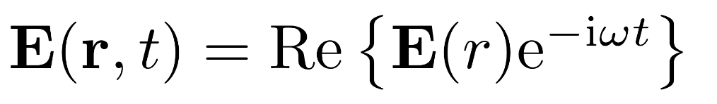 <p>With E(r) being the phasor.</p>