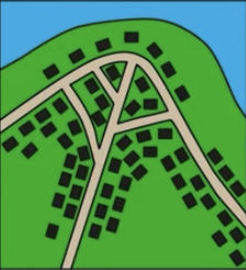 <p>Clustered settlement patterns</p>
