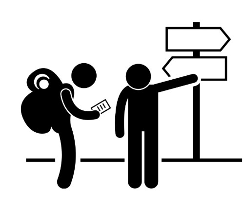 <p>to ask for directions (to ask for the way)</p>