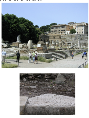 <p>169 BCE Basilica Sempronia</p><p>Rebuilding as Basilica Julia after Julius Caesar in 46 BCE (not yet finished)</p><p>Finished by Augustus</p><p>Shops in back</p><p>Steps carved with game boards </p>