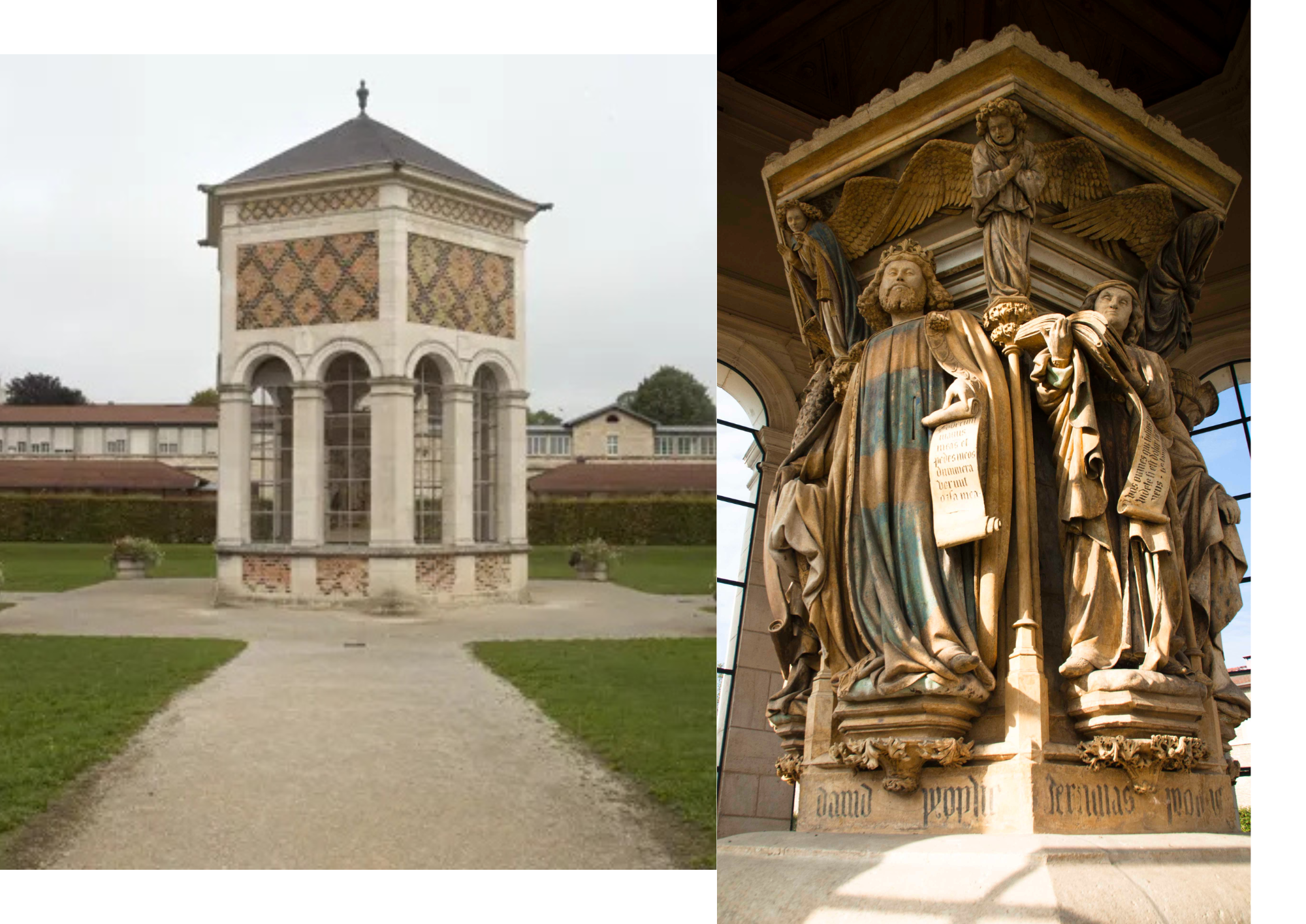 <p>“Pozzo dei Profeti per la Certosa di Champmol” di Claus Sluter (1395-1403)<span data-name="round_pushpin" data-type="emoji">📍</span>Digione (DA COMPLETARE)</p>