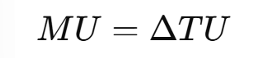 <p>MU = change in total utility resulting from the consumption of one additional unit.</p>